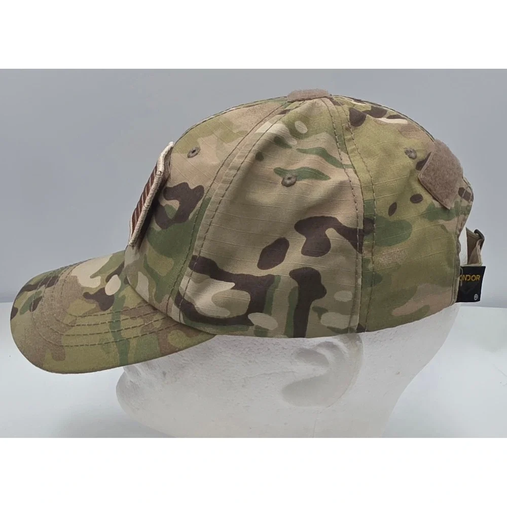 Condor Tactical Operator Cap Multicam Flag Patch Ripstop Strapback Hat